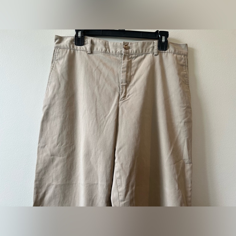 Ralph Lauren Sport Tan Cropped Pants Women‎ 14 Casual Lightweight Summer Neutral - Picture 7 of 10
